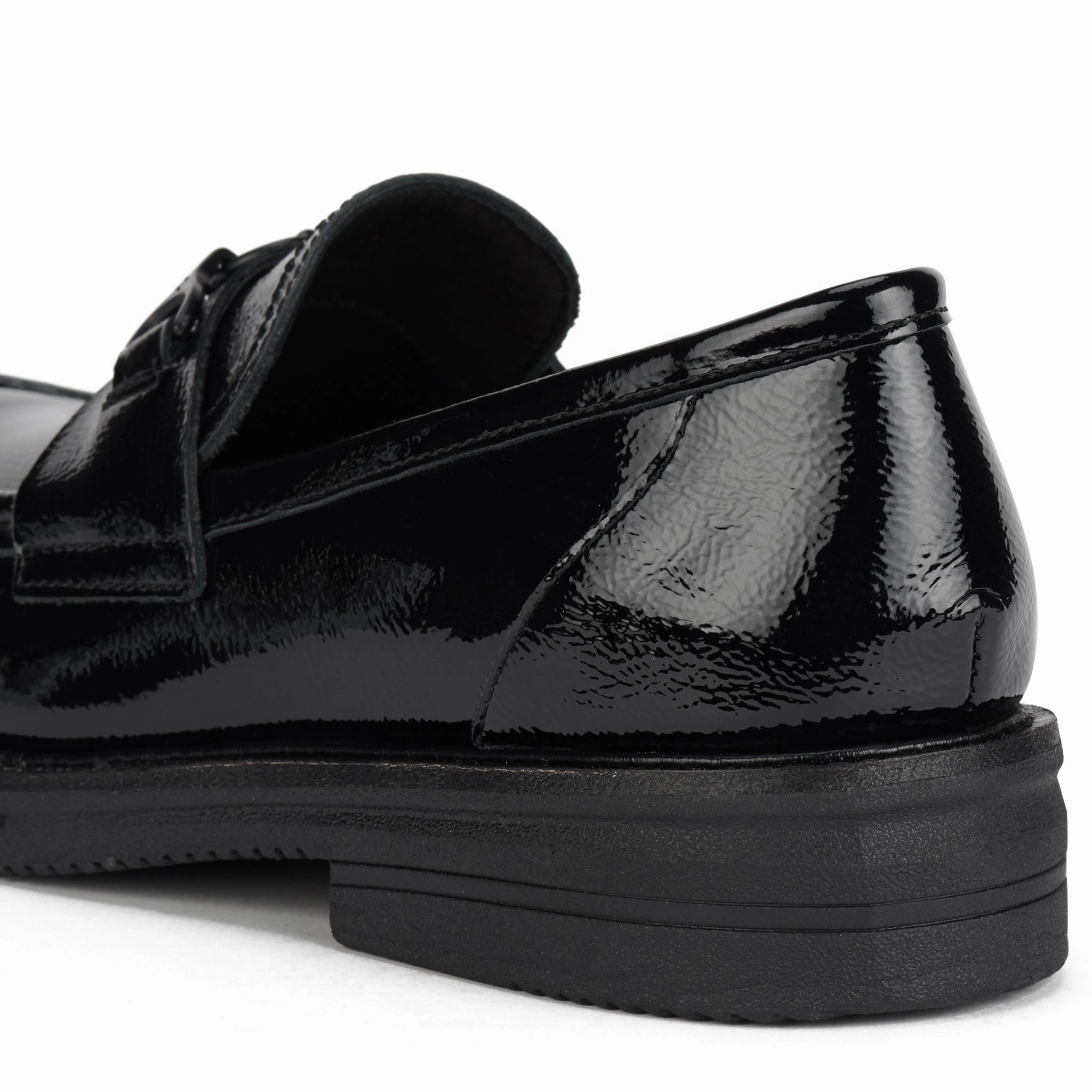 Loafer Rise Black Patent Sun Path Moisture Wicking Liner