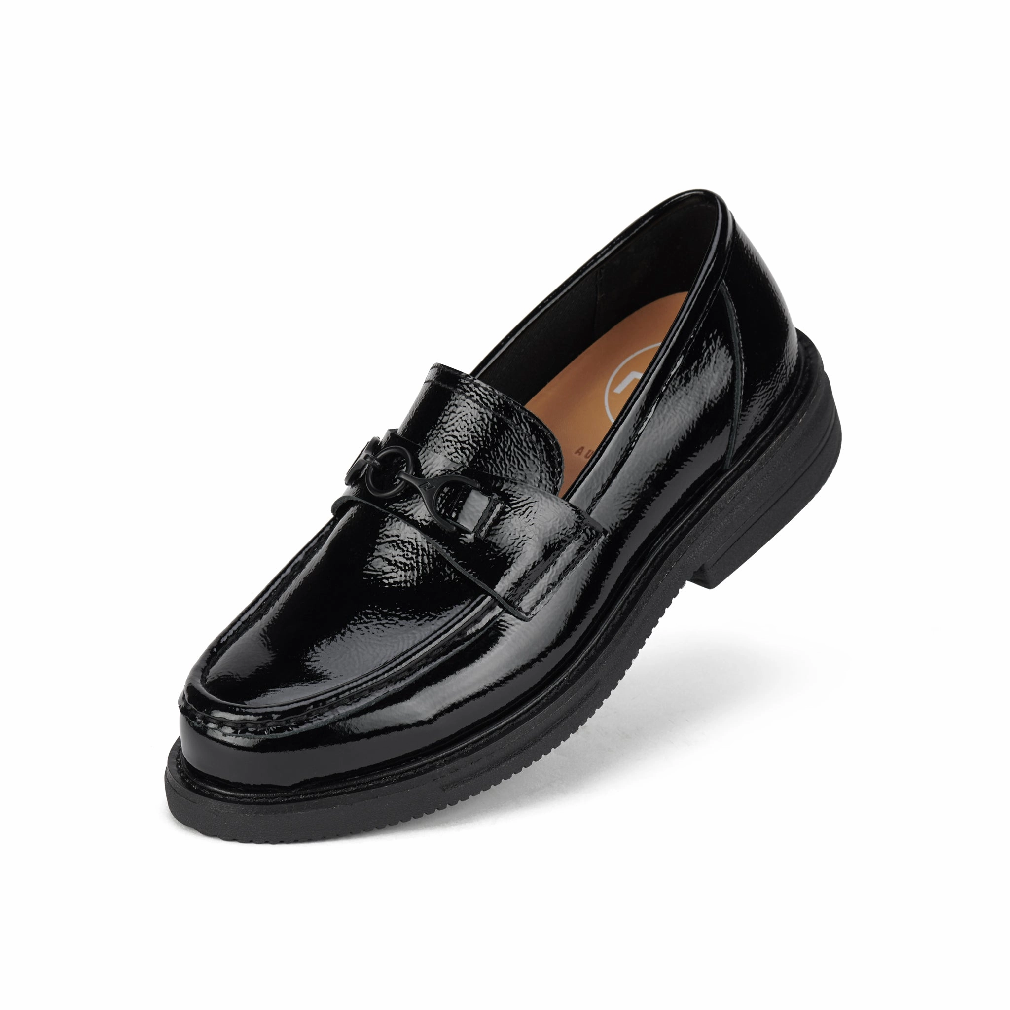 Loafer Rise Black Patent Food Tour Stable Feel