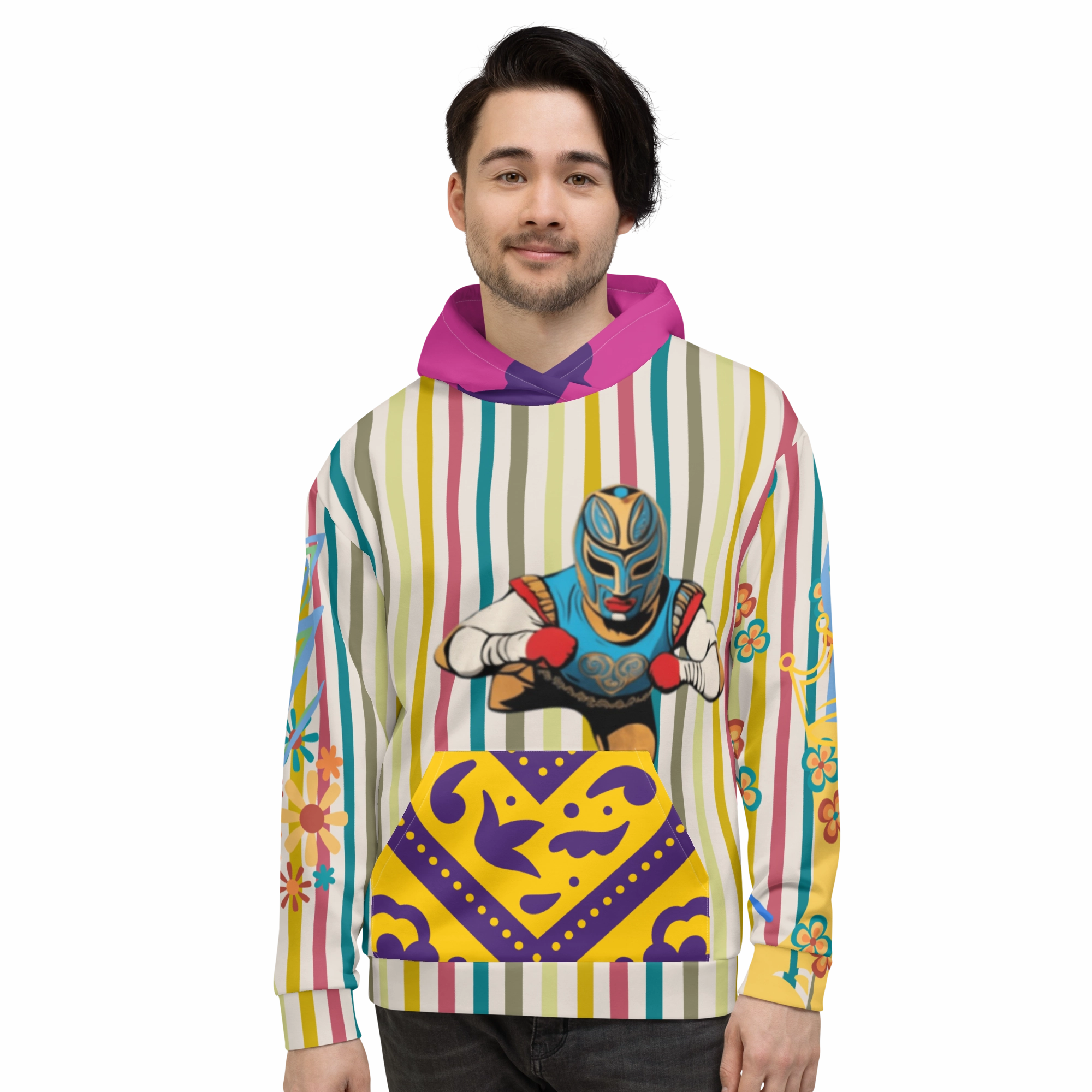 Lucha libre Hoodie travel - friendly