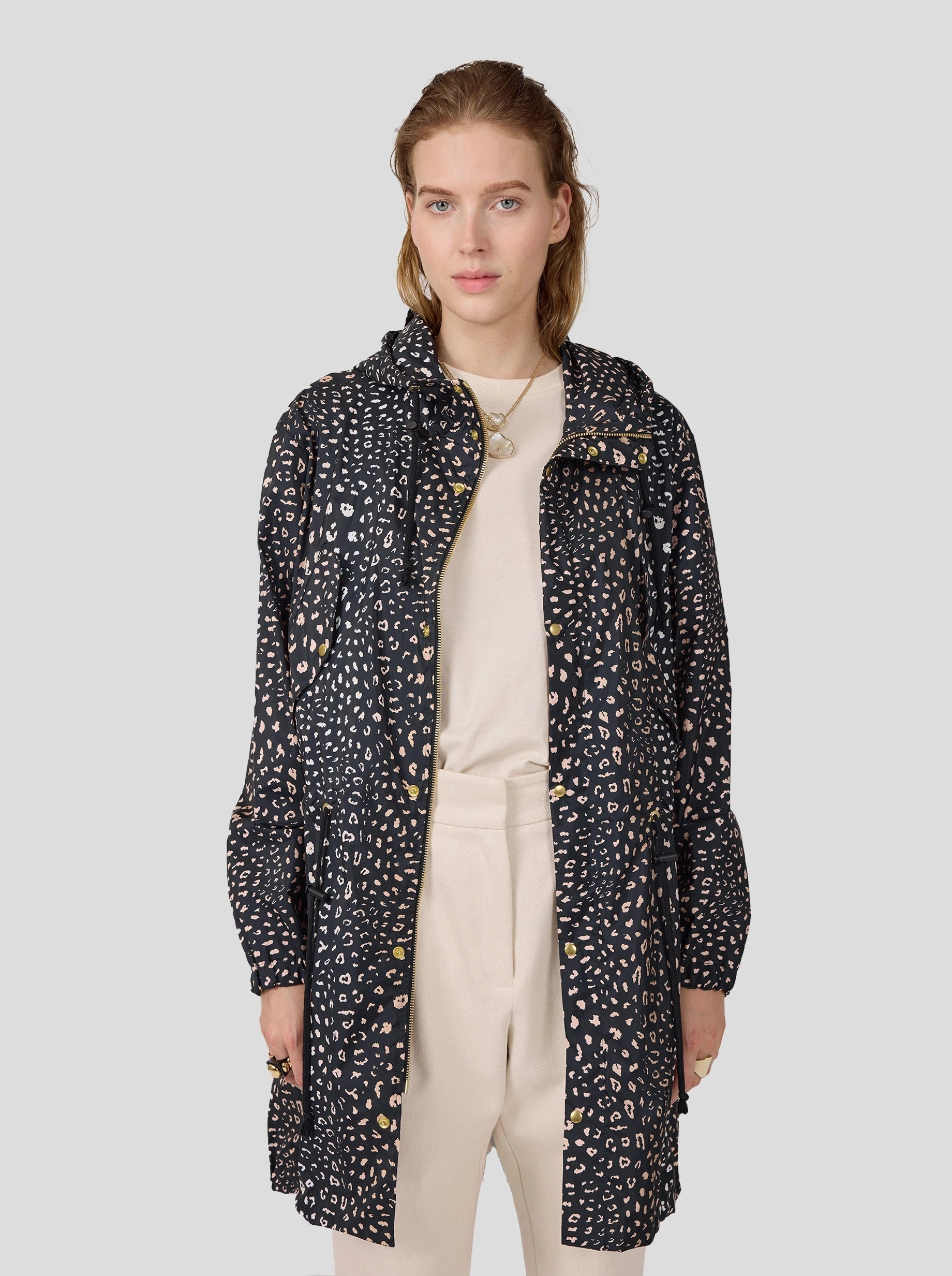 Parka Onur en imprim?? L??opard Versatile Layer wet conditions