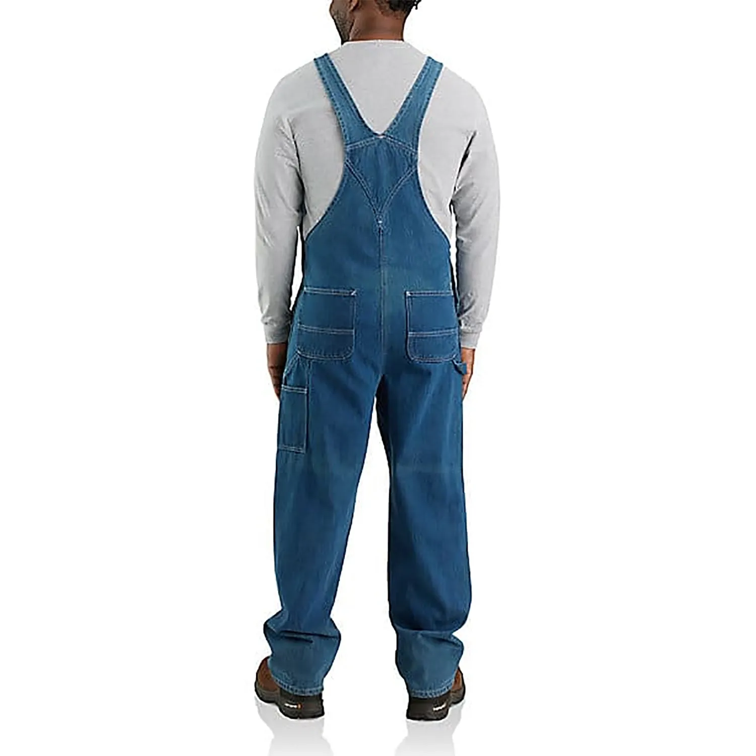 NonChafingEdges Morning Walk Loose Fit Denim Bib Overall 104672