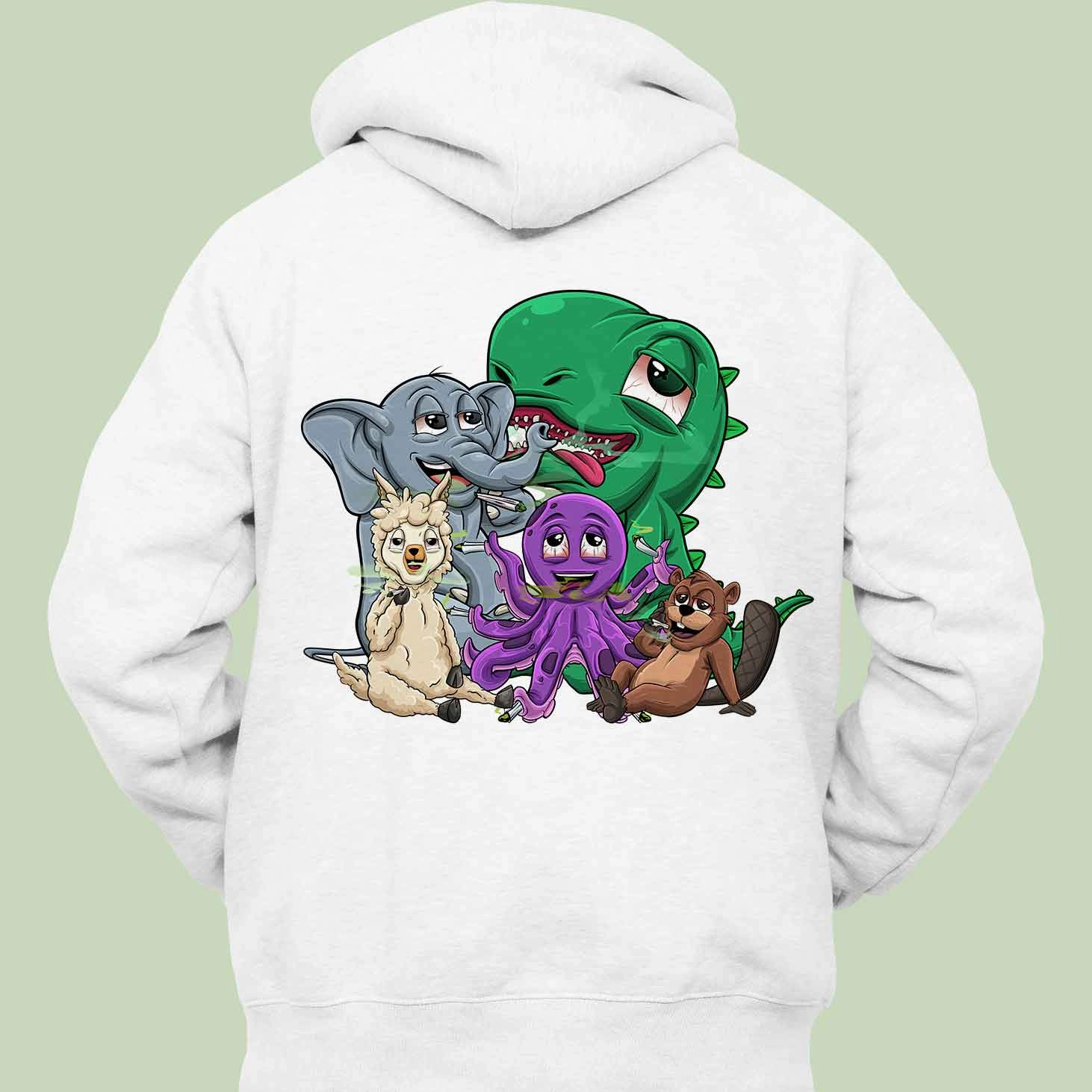 sequin Affordable Loose Hooded Sweater Women's Cute Animal Print Long Sleeve Idle Style