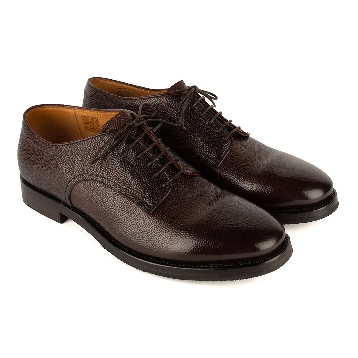 Ethan 59002<br> Textured calf derby shoes Simple Cut