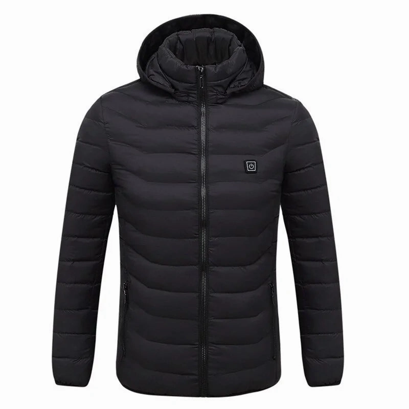 Men's Fleece Waterproof Winter Heated Jackets Zip Pockets