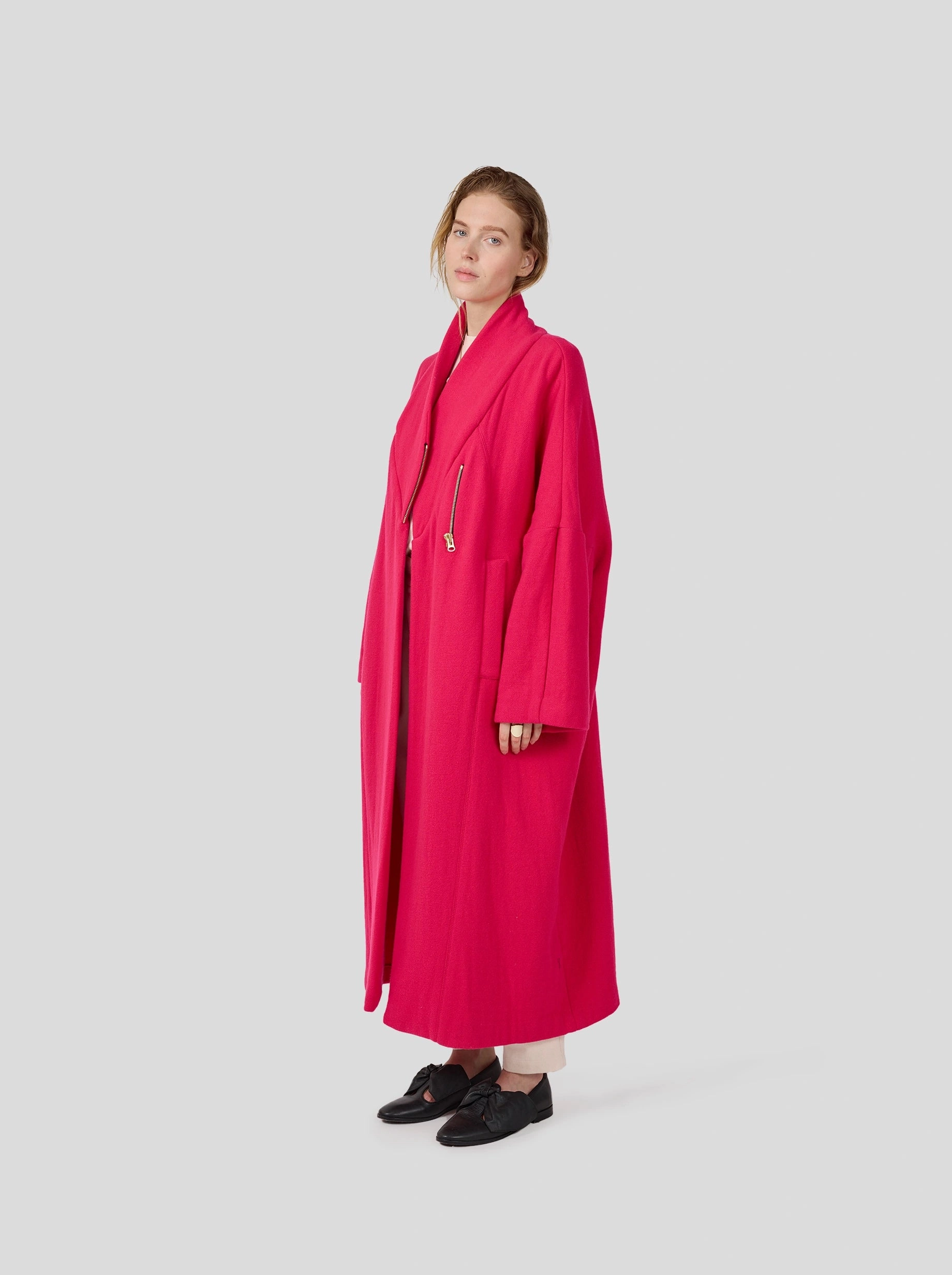 Water Repellent Coating Modular Attachment Points Manteau Eren en cachemire Razuberi rose