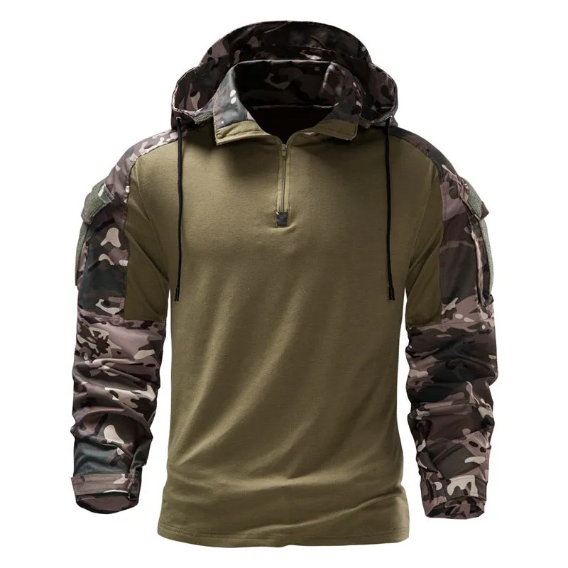 Comfy Essentials Wear West Louis? Mens Outdoor Military Camouflage Hooded Shirt