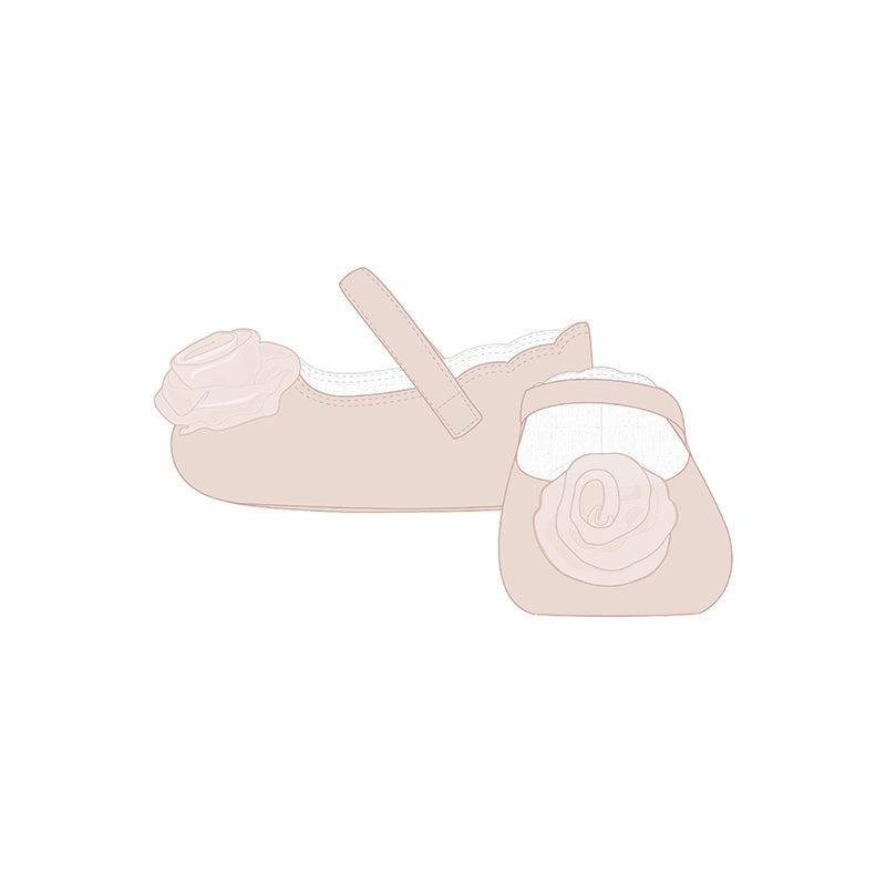 Mayoral Floral Mary Jane Shoes - Baby Rose Pink Soft Motion