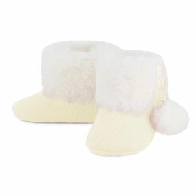 Mayoral Knit Boots - Natural Multi Layer Sole Reinforced Seams