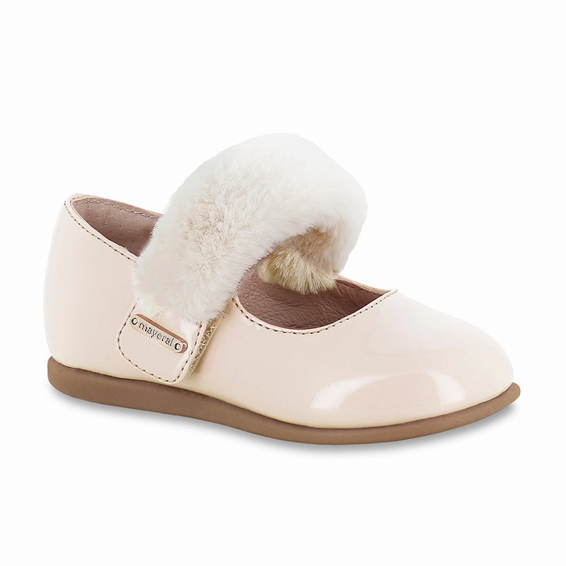 Mayoral Patent Leather Mary Jane - Natural Easy Adjust