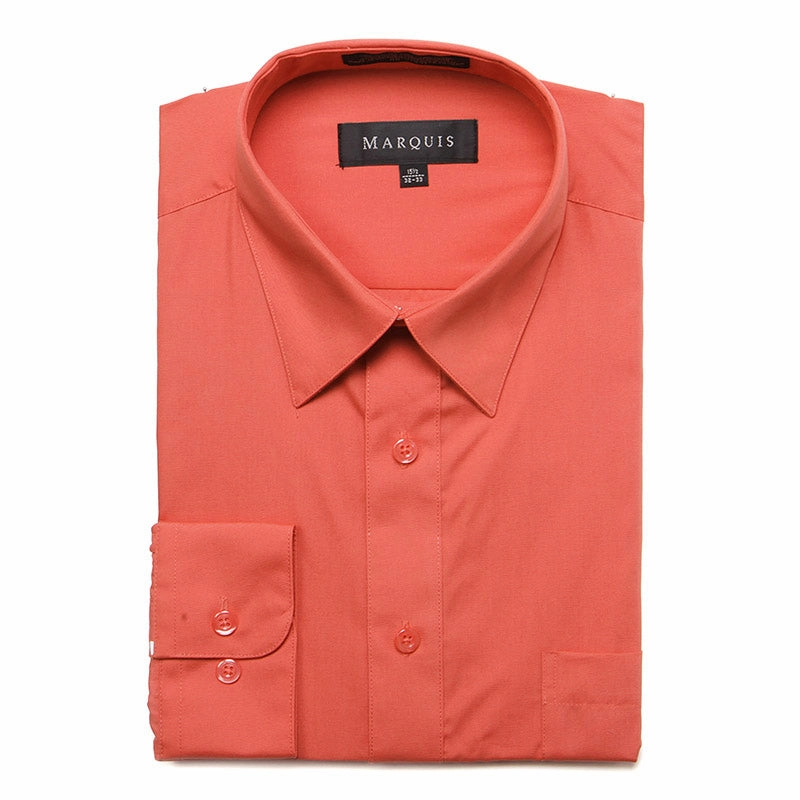 Men's Classic Solid Color Dress Shirts 009 Bold Core