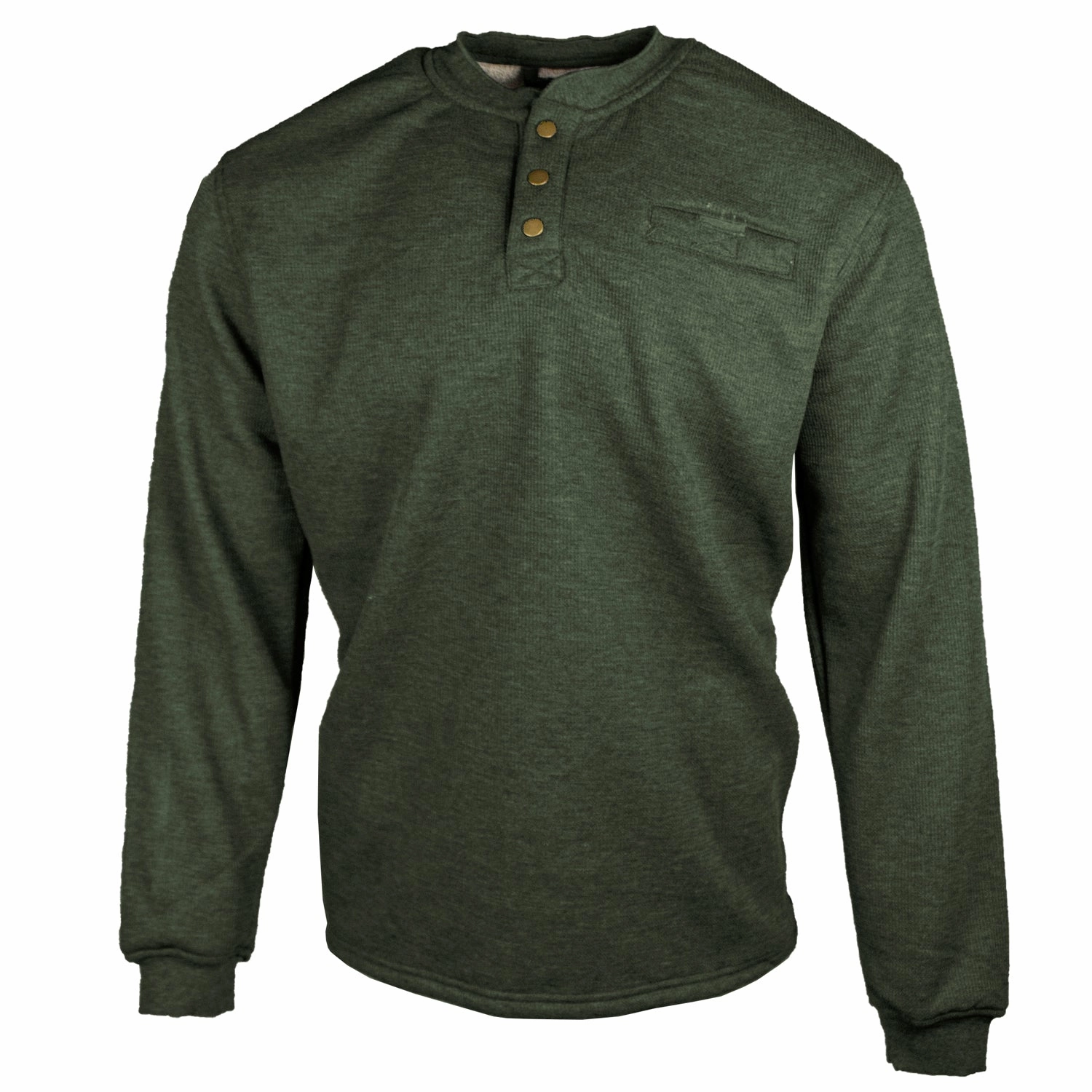 Champion Glow Men's Fleece Bonded Waffle Henley M5004