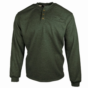 Champion Glow Men's Fleece Bonded Waffle Henley M5004