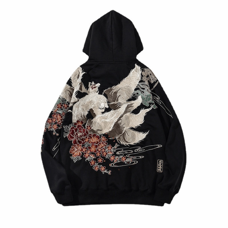 Men'S Hoodie Sweater Chinese Style Full Width Embroidery product review product formal casual balance