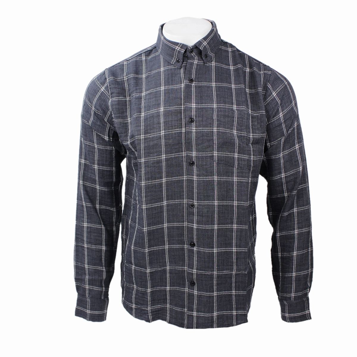 Men's Long-Sleeve Check Shirt P130 Sophisticated Style