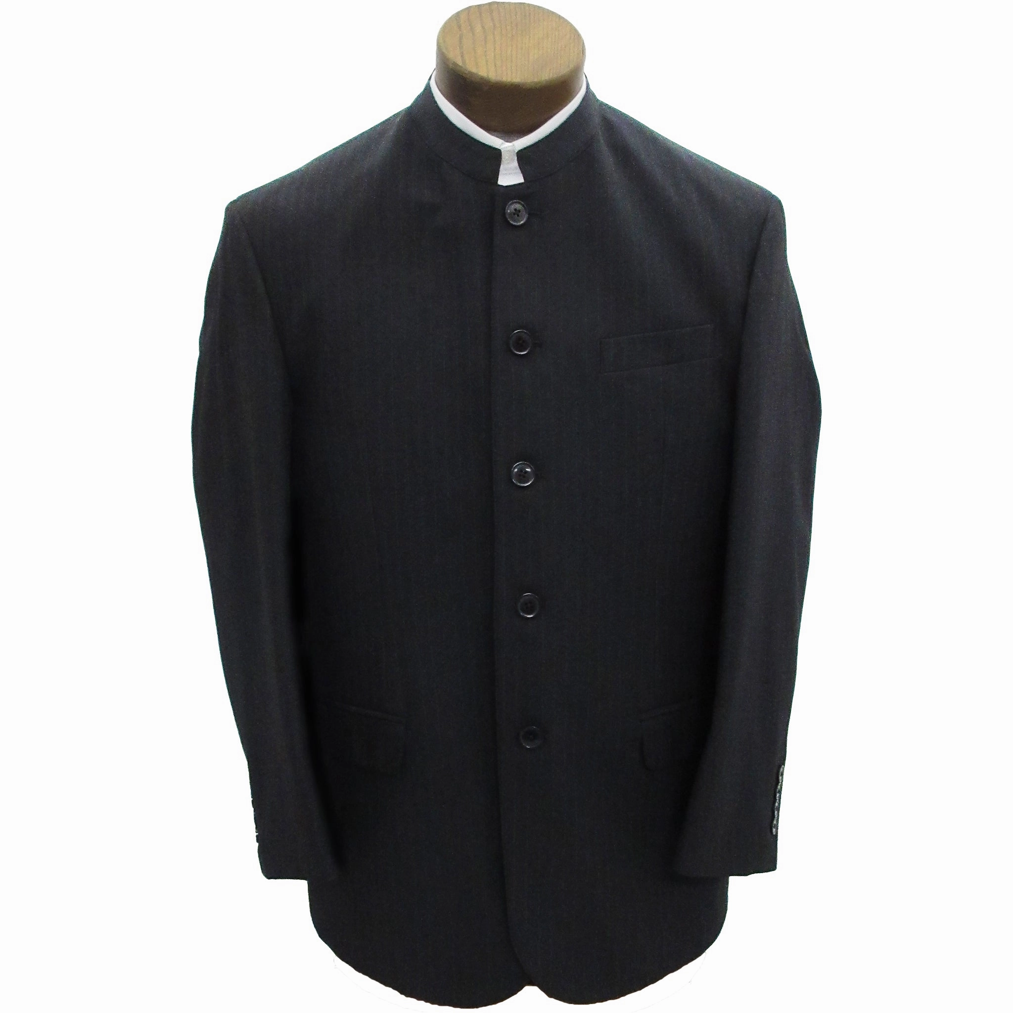 Men's Plain Suit Clerical Coat Pinstripe Poly Rayon 7800 7600 Elite Vibe Calm Core