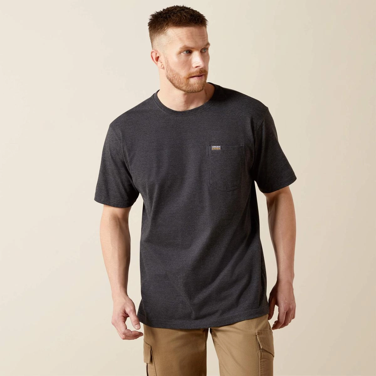 Retro cool Men's Rebar Cotton Strong Standard Pocket T-Shirt 1005451