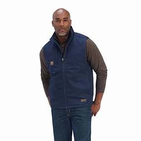 Men's Rebar DuraCanvas Vest 10041538 StaticFree Material Denim Cool