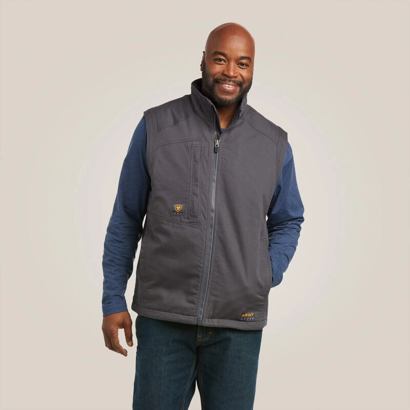 Men's Rebar Washed DuraCanvas Insulated Vest 10037385 Zen Ease Warm Fit
