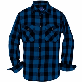 EcoFriendlyDyeProcess Men's Relaxed Fit Buffalo Plaid Long Sleeve Flannel Shirt P112