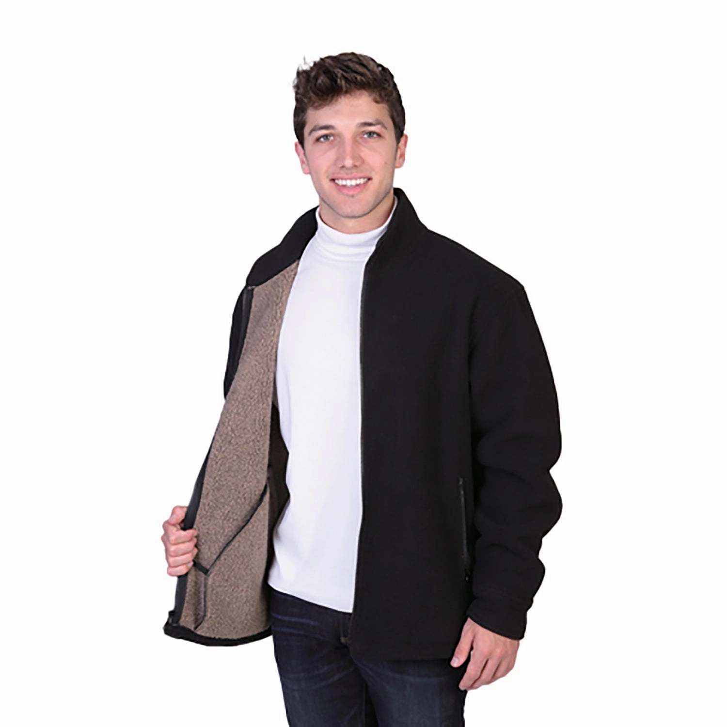 Comfort Design Free Shape Men's Sherpa Lined Polar Fleece Jacket M1015
