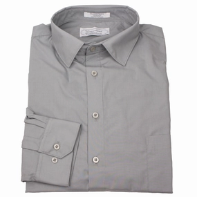 Men's Slim Fit Long Sleeve Gray Dress Shirt 2278 MoistureWicking Technology