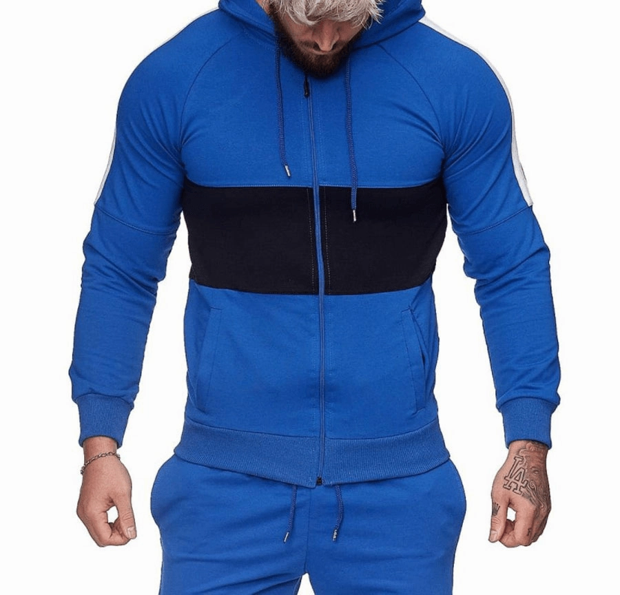 Men'S Slim Sports Cardigan Sweater Color Block Fashion Casual Jacket Tops Luxury Handmade