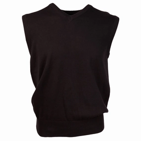 Men's Solid Sweater Vest 19454 Layered Look