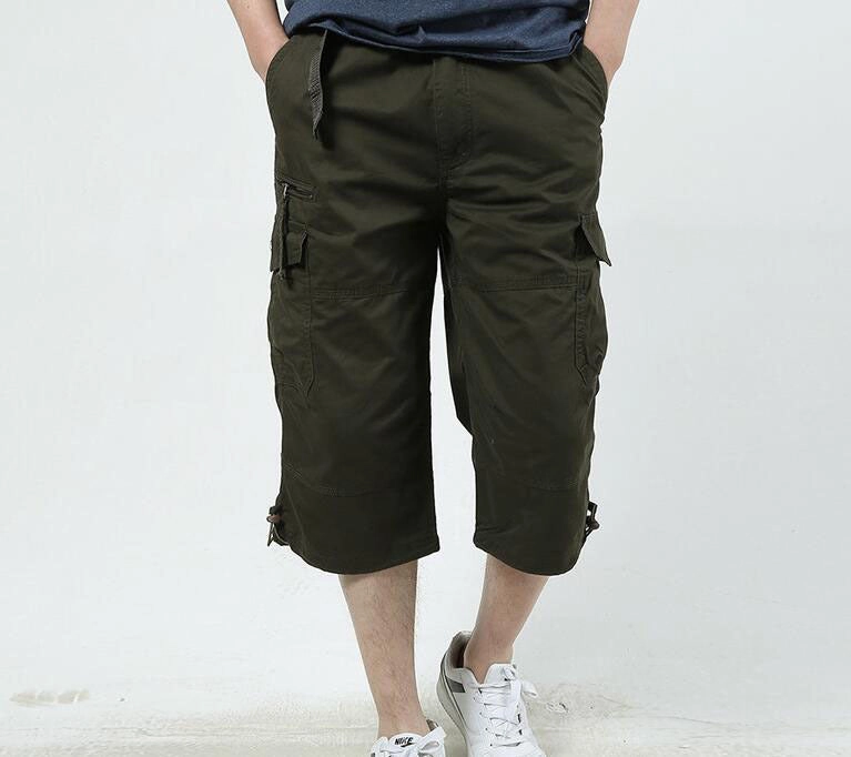 Men's Summer Leisure Cropped Cotton Pants High-Quality Materials Linen