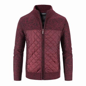 Men Sweaters Warm Knitted Sweater Jackets Modular Attachment Loops High Visibility Trim