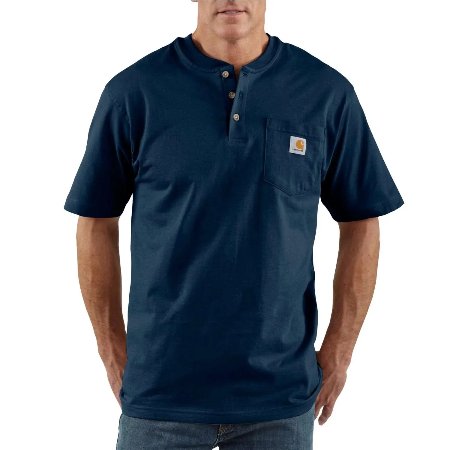 Men's Big and Tall Workwear Henley Shirt K84 NonIrritatingSeams
