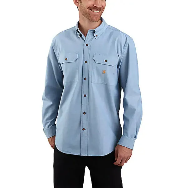 Men's Chambray Long-Sleeve Shirt 104368 Fashion Trend Stylish accessories
