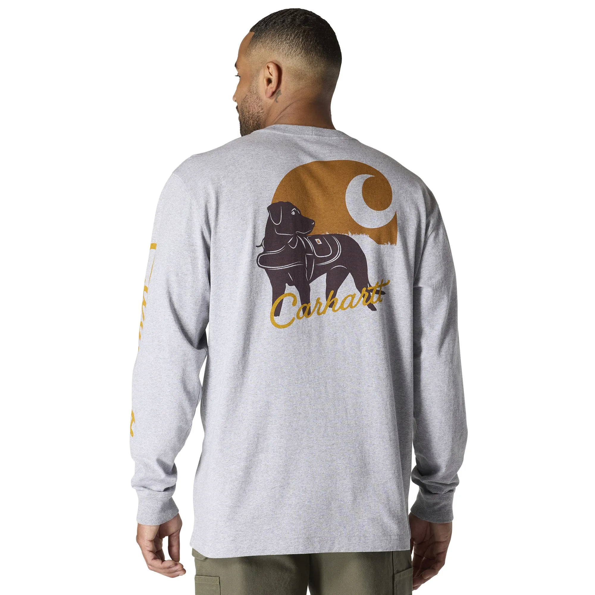 Love Energy Zoom Proper Men's Loose Fit Dog Graphic Long-Sleeve Tee 107042
