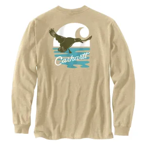 AdjustableStraps Water Soul Men's Loose Fit Duck Graphic Long-Sleeve Tee 107177