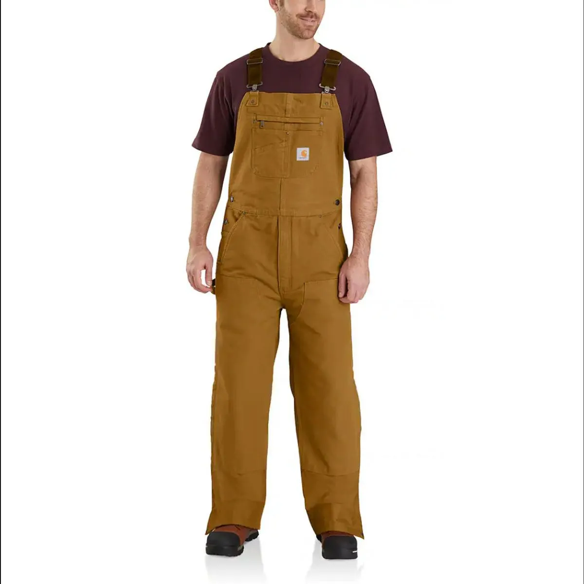 Men's Quilted Bib Overalls 104031 Convertible Style