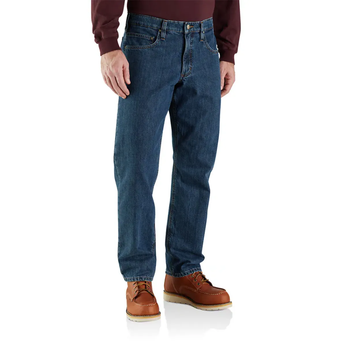 Men's Relaxed Fit Flannel-Lined 5-Pocket Jean 104942 Meta Mood