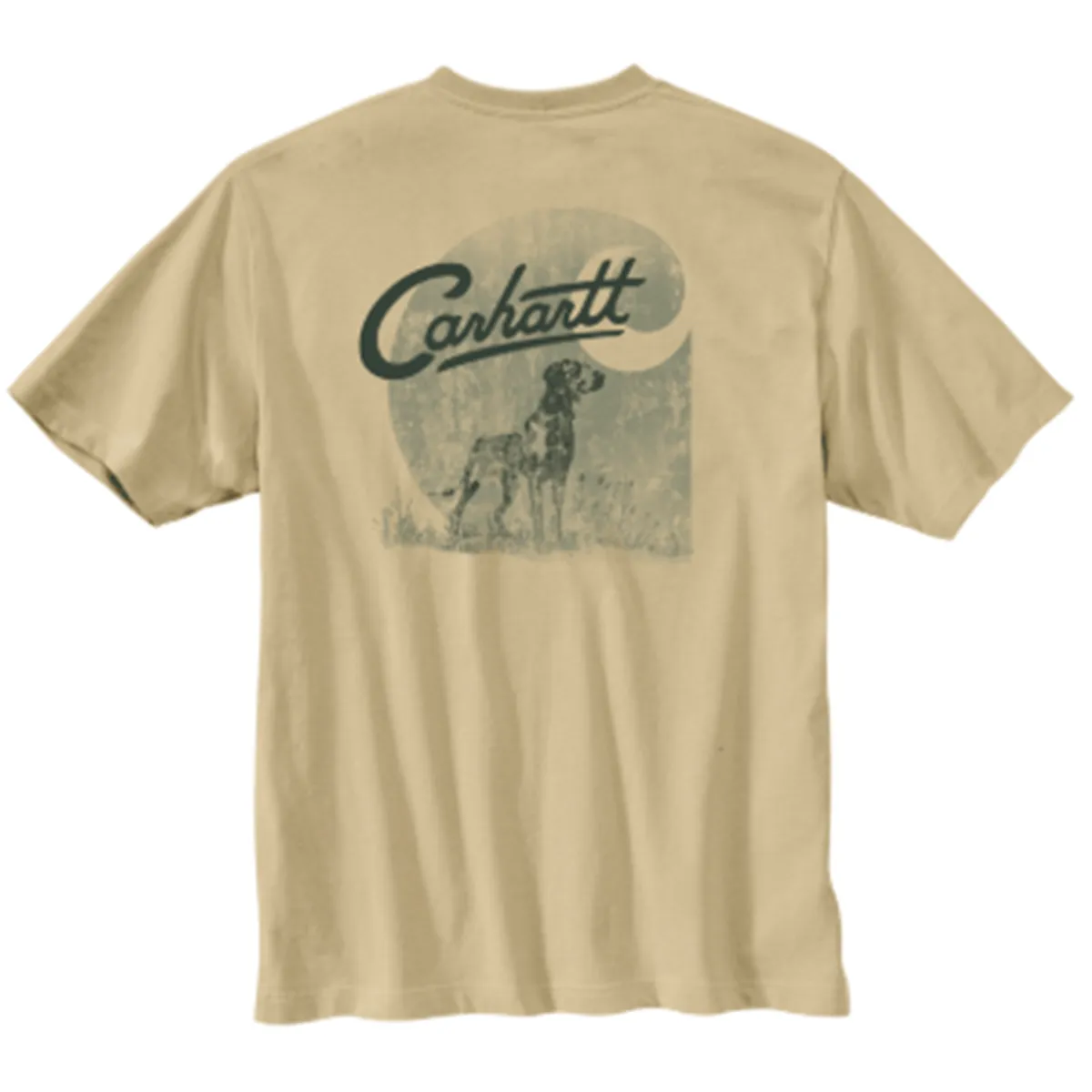 Men's Relaxed Fit Short-Sleeve Pocket Dog Graphic T-Shirt 106778 Silver Glow