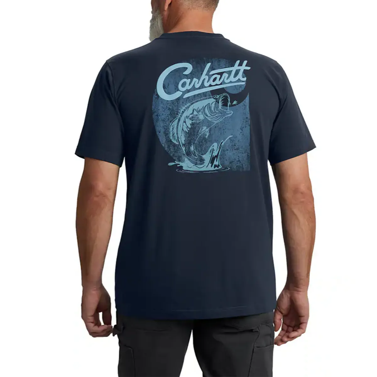 lightweight pants Men's Relaxed Fit Short-Sleeve Pocket Fish Graphic T-Shirt 106893