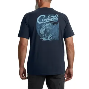 Men's Relaxed Fit Short-Sleeve Pocket Fish Graphic T-Shirt 106893 Star Soul