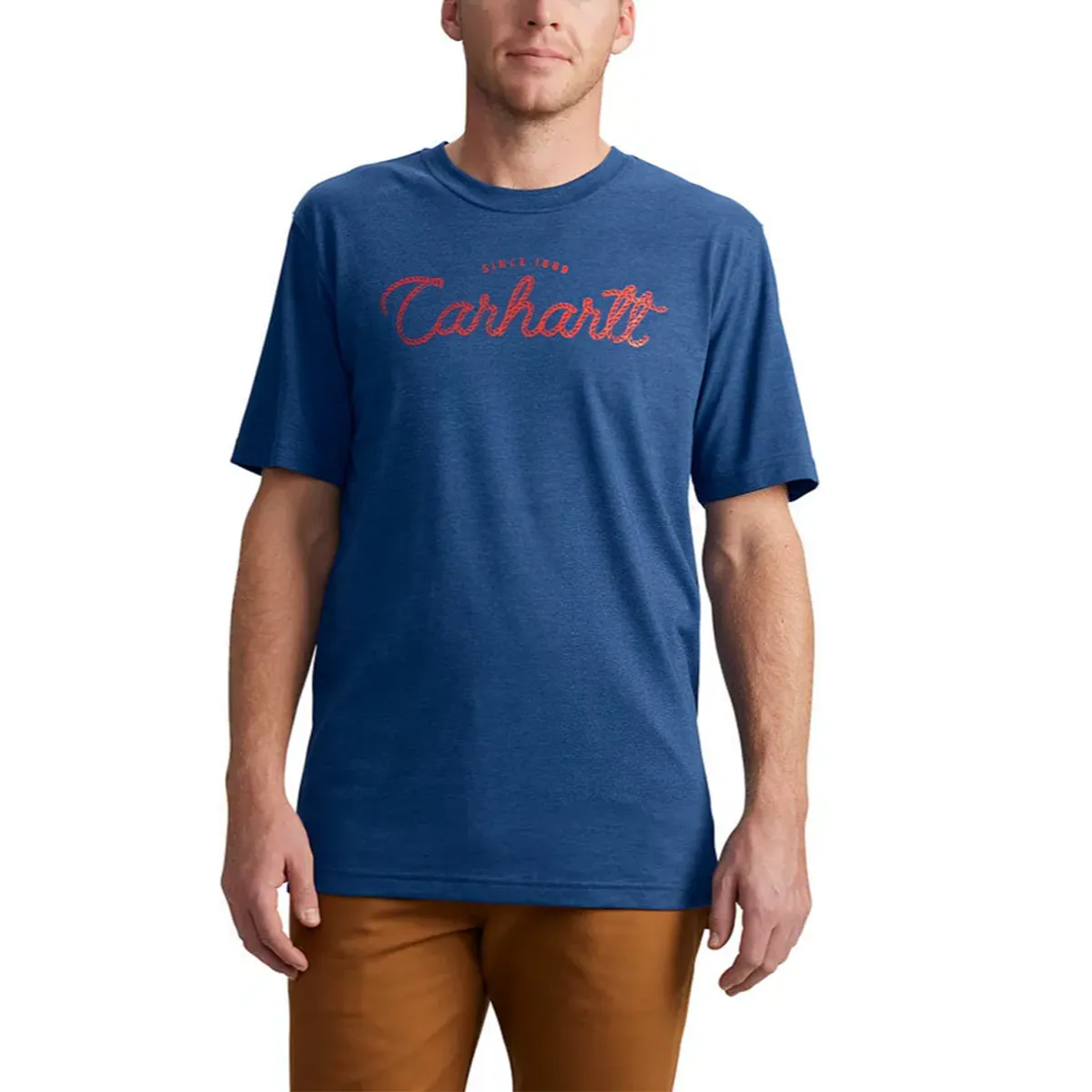 Men's Relaxed Fit Short-Sleeve Script Graphic T-Shirt 106762 TaglessDesign