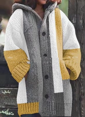 Mid-long Autumn And Winter Coat Solid Color Women's Sweater Outdoor Active