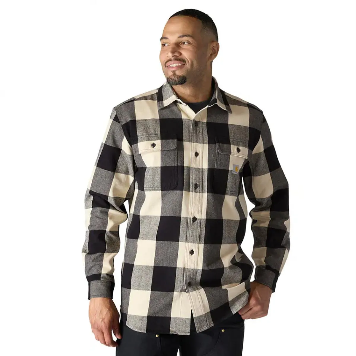 Daily Wear Relaxed Fashion Men's Loose Fit Heavyweight Flannel Shirt 107013