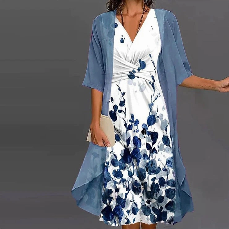 Women's Fashion Chiffon Suit Dress Breathable Traveler Event Dinner
