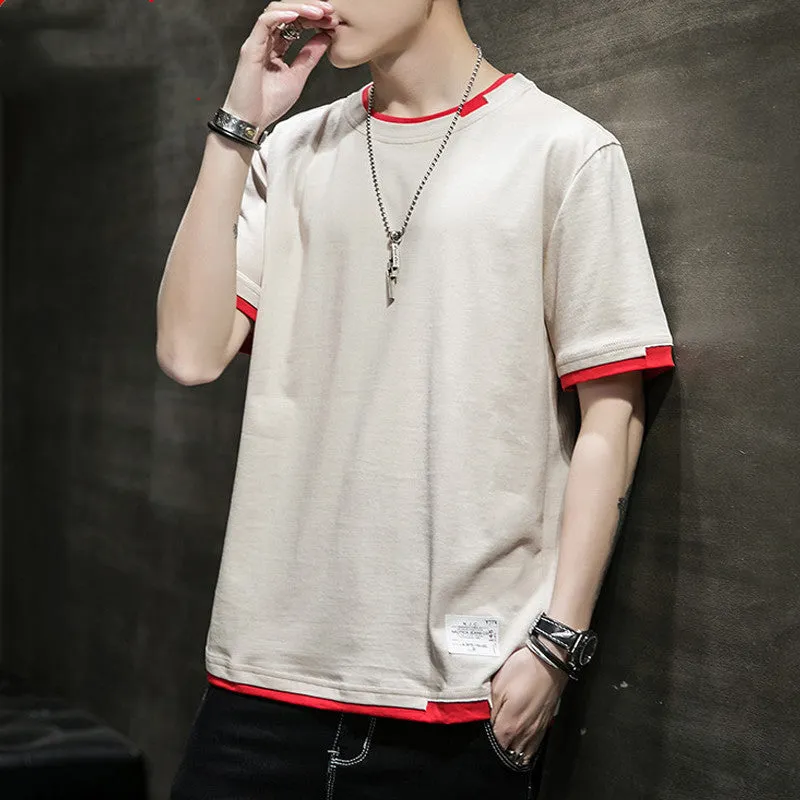 Summer Short Sleeve t-Shirt Men Low Environmental Impact