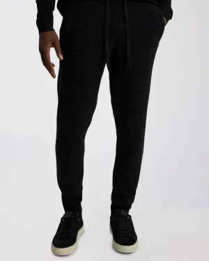 Flexible Fit Fade Free Ottoman Rib Jogger | Recycled Cashmere