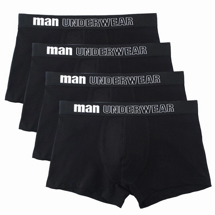 Skin Breathability West Louis? Men Cotton Soft Boxers Underwear 4Pcs