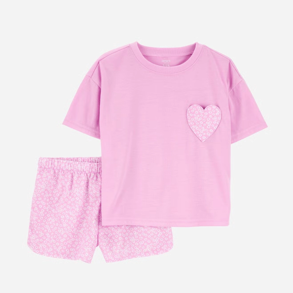 Girls' 2-Piece Heart Loose Fit Pajamas 3S904910 Modern Outfit Trendy Jacket