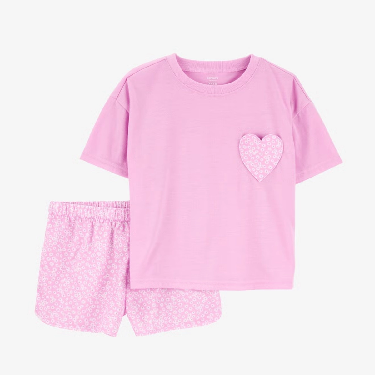 Cold Weather Outfit Girls' 2-Piece Heart Loose Fit Pajamas 3S904910
