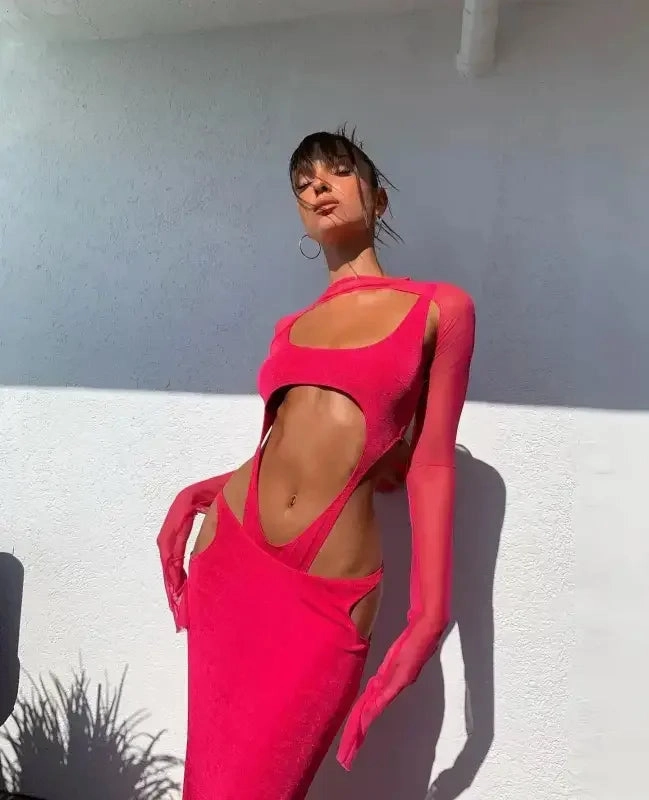 Ocean-Inspired Gestreifter, r??ckenfreier Monokini-Badeanzug