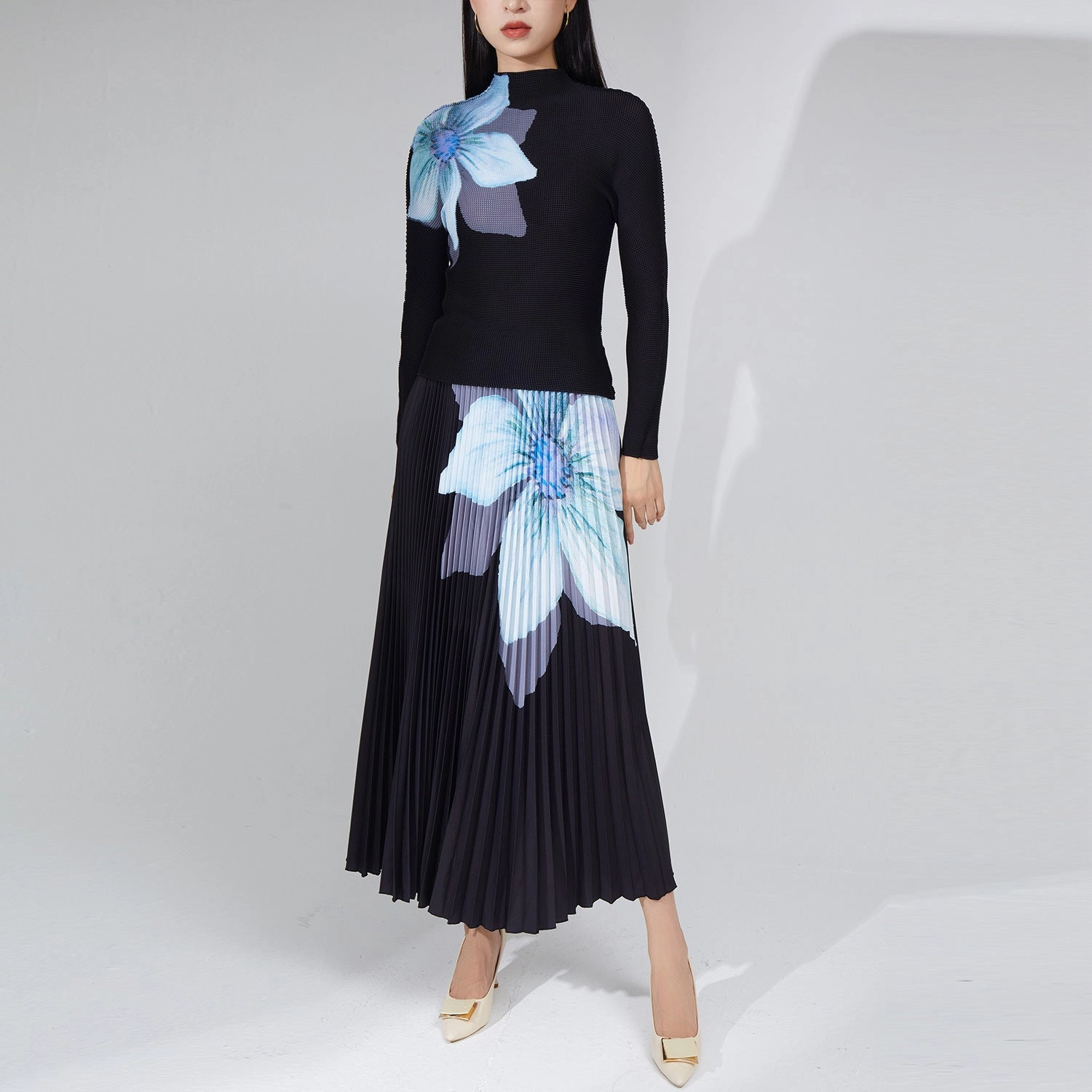 Women's Clothing Amazon Autumn Fashion Pleated Skirt Two-piece Suit Hot Unique Premium Kids