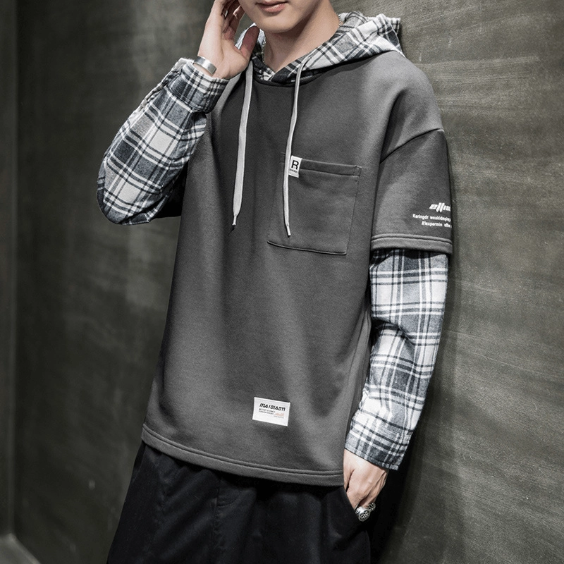 New Long-Sleeved Men'S Trendy Loose Bottoming Shirt Thin Sweater Everyday Comfort product handmade quality